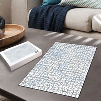 Hawaiian Turtles and Leis Puzzle Tribal Kakau Pattern Airy White Blue Cloud Vibe LT03 - Polynesian Pride
