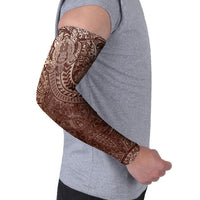 Hawaiian Turtles and Leis Arm Sleeves Tribal Kakau Pattern Mocha Mousse Color LT03 - Polynesian Pride