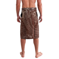 Hawaiian Turtles and Leis Lavalava Tribal Kakau Pattern Mocha Mousse Color LT03 - Polynesian Pride