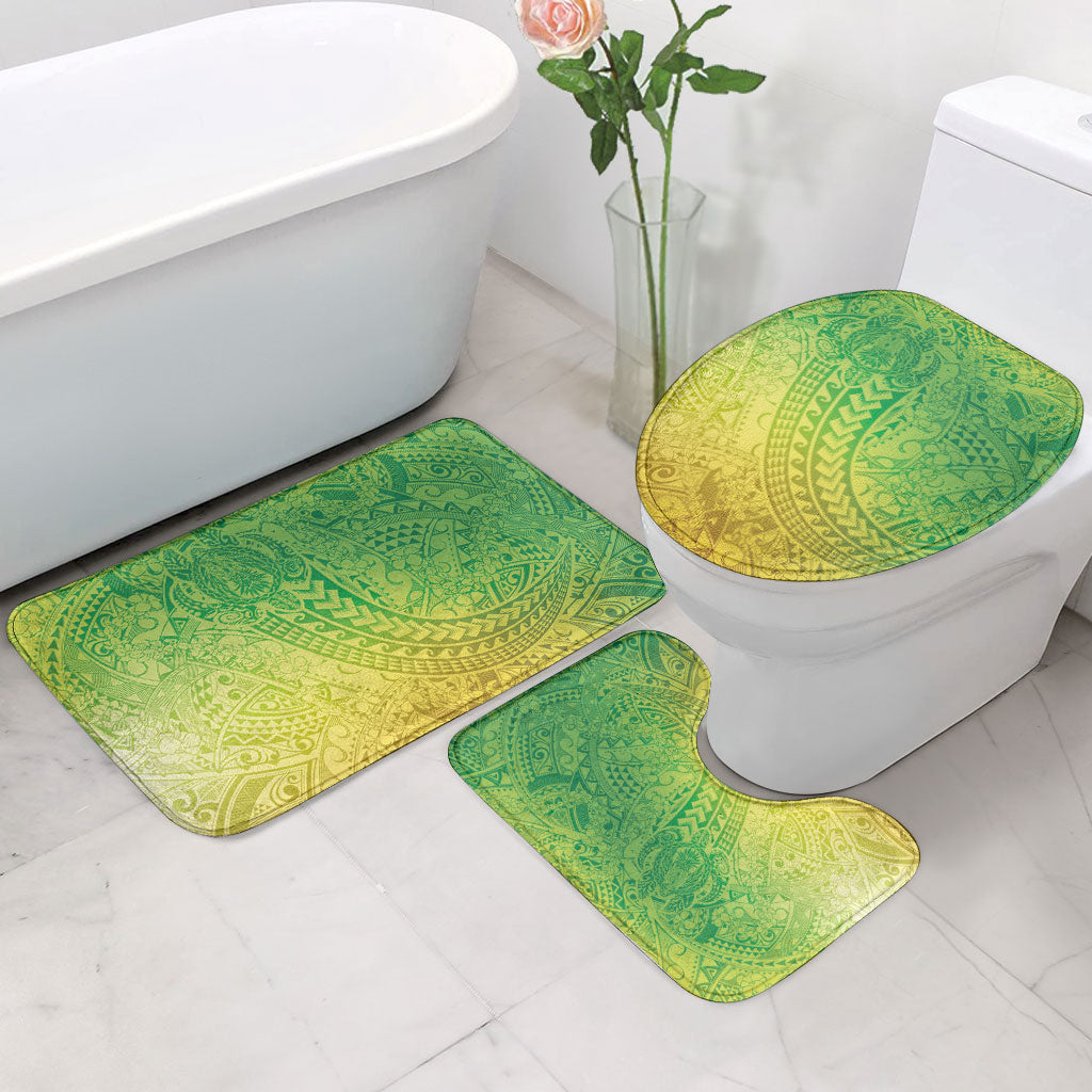 Hawaiian Turtles and Leis Bathroom Set Tribal Kakau Pattern Fresh Summer Vibe LT03 - Polynesian Pride