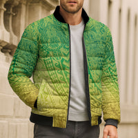 Hawaiian Turtles and Leis Bomber Puffer Jacket Tribal Kakau Pattern Fresh Summer Vibe LT03 - Polynesian Pride
