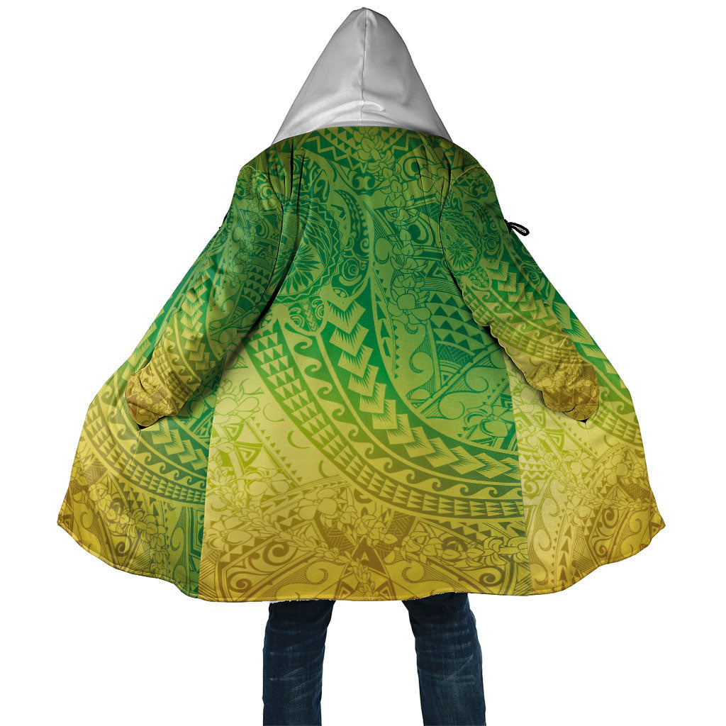 Hawaiian Turtles and Leis Cloak Tribal Kakau Pattern Fresh Summer Vibe LT03 Unisex Green - Polynesian Pride