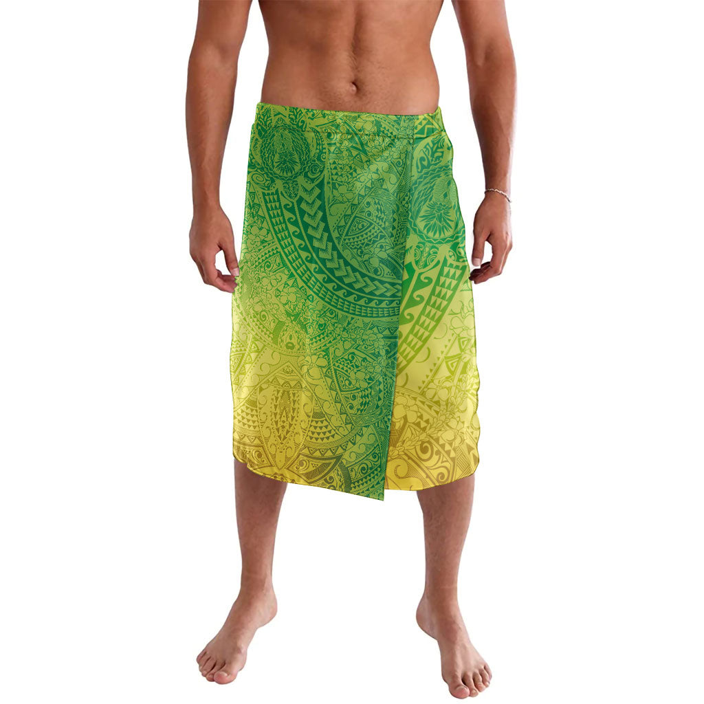 Hawaiian Turtles and Leis Lavalava Tribal Kakau Pattern Fresh Summer Vibe LT03 Green - Polynesian Pride
