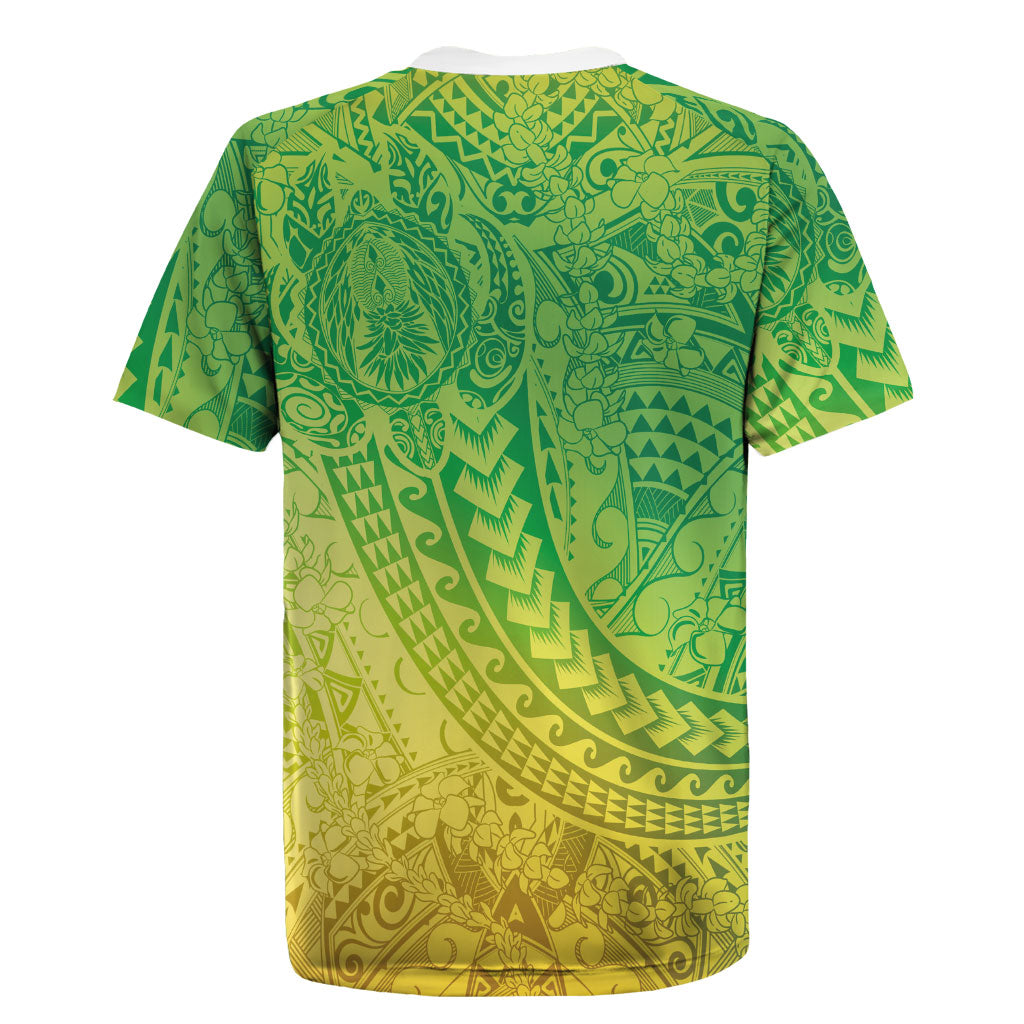 Hawaiian Turtles and Leis Rugby Jersey Tribal Kakau Pattern Fresh Summer Vibe LT03 - Polynesian Pride