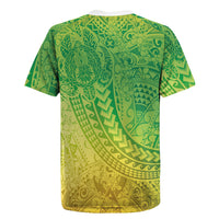 Hawaiian Turtles and Leis Rugby Jersey Tribal Kakau Pattern Fresh Summer Vibe LT03 - Polynesian Pride