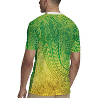 Hawaiian Turtles and Leis Rugby Jersey Tribal Kakau Pattern Fresh Summer Vibe LT03 - Polynesian Pride
