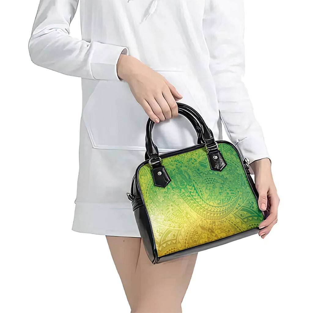 Hawaiian Turtles and Leis Shoulder Handbag Tribal Kakau Pattern Fresh Summer Vibe LT03 - Polynesian Pride
