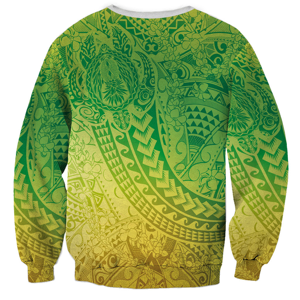 Hawaiian Turtles and Leis Sweatshirt Tribal Kakau Pattern Fresh Summer Vibe LT03 - Polynesian Pride