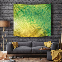 Hawaiian Turtles and Leis Tapestry Tribal Kakau Pattern Fresh Summer Vibe LT03 Green - Polynesian Pride