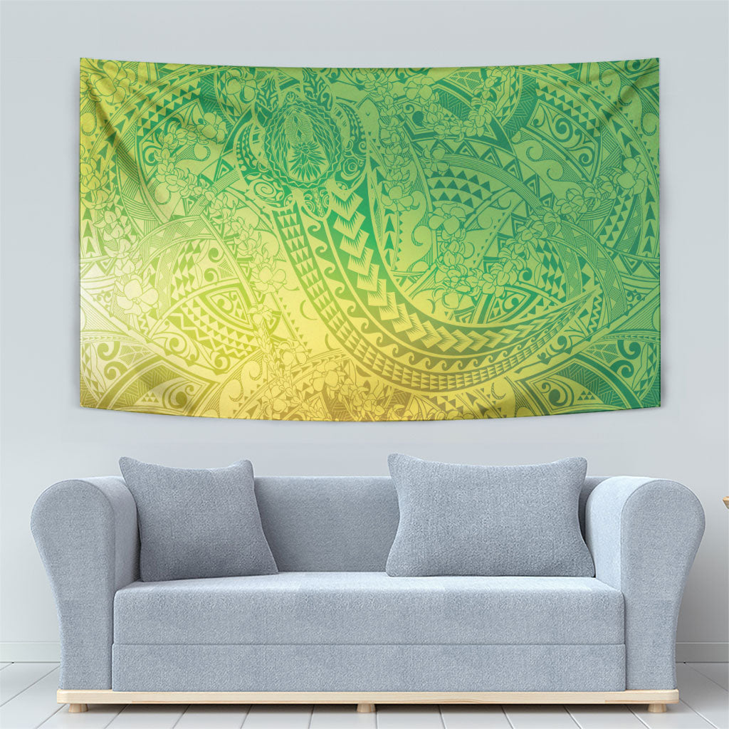 Hawaiian Turtles and Leis Tapestry Tribal Kakau Pattern Fresh Summer Vibe LT03 - Polynesian Pride