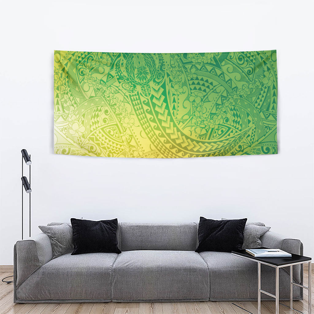Hawaiian Turtles and Leis Tapestry Tribal Kakau Pattern Fresh Summer Vibe LT03 - Polynesian Pride