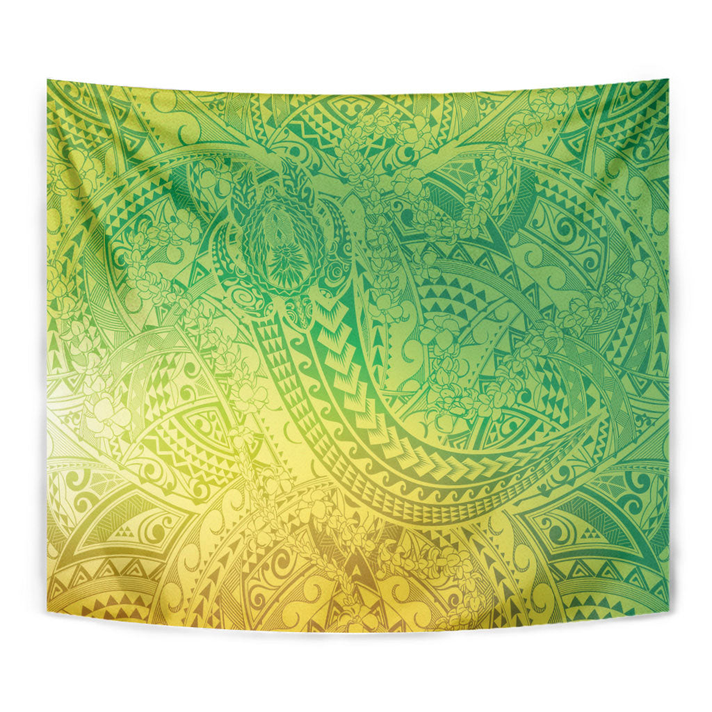 Hawaiian Turtles and Leis Tapestry Tribal Kakau Pattern Fresh Summer Vibe LT03 - Polynesian Pride