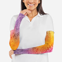 Hawaiian Turtles and Leis Arm Sleeves Tribal Kakau Pattern Magical Rainbow Sky LT03 - Polynesian Pride