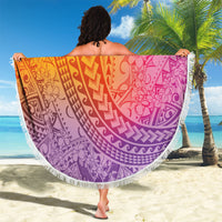 Hawaiian Turtles and Leis Beach Blanket Tribal Kakau Pattern Magical Rainbow Sky LT03 - Polynesian Pride