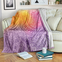 Hawaiian Turtles and Leis Blanket Tribal Kakau Pattern Magical Rainbow Sky LT03 Multicolor - Polynesian Pride