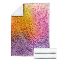 Hawaiian Turtles and Leis Blanket Tribal Kakau Pattern Magical Rainbow Sky LT03 - Polynesian Pride