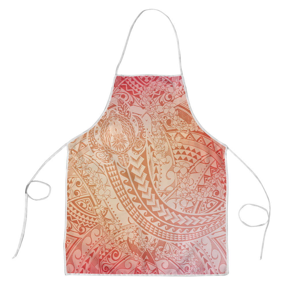 Hawaiian Turtles and Leis Apron Tribal Kakau Pattern Peach Fuzz Color LT03 Peach Fuzz - Polynesian Pride