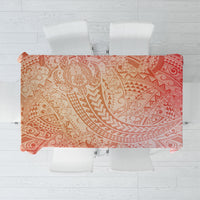Hawaiian Turtles and Leis Tablecloth Tribal Kakau Pattern Peach Fuzz Color LT03 Peach Fuzz - Polynesian Pride