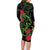 New Zealand Chameleon and Gecko Family Matching Long Sleeve Bodycon Dress and Hawaiian Shirt Maori Silver Fern and Pohutukawa Decoration