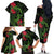 New Zealand Chameleon and Gecko Family Matching Off The Shoulder Long Sleeve Dress and Hawaiian Shirt Maori Silver Fern and Pohutukawa Decoration