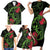 New Zealand Chameleon and Gecko Family Matching Short Sleeve Bodycon Dress and Hawaiian Shirt Maori Silver Fern and Pohutukawa Decoration