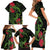 New Zealand Chameleon and Gecko Family Matching Short Sleeve Bodycon Dress and Hawaiian Shirt Maori Silver Fern and Pohutukawa Decoration