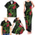 New Zealand Chameleon and Gecko Family Matching Tank Maxi Dress and Hawaiian Shirt Maori Silver Fern and Pohutukawa Decoration