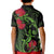 New Zealand Chameleon and Gecko Kid Polo Shirt Maori Silver Fern and Pohutukawa Decoration