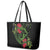 New Zealand Chameleon and Gecko Leather Tote Bag Maori Silver Fern and Pohutukawa Decoration