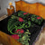 New Zealand Chameleon and Gecko Quilt Bed Set Maori Silver Fern and Pohutukawa Decoration