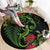 New Zealand Chameleon and Gecko Round Carpet Maori Silver Fern and Pohutukawa Decoration