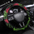 New Zealand Chameleon and Gecko Steering Wheel Cover Maori Silver Fern and Pohutukawa Decoration