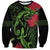 New Zealand Chameleon and Gecko Sweatshirt Maori Silver Fern and Pohutukawa Decoration