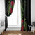 New Zealand Chameleon and Gecko Window Curtain Maori Silver Fern and Pohutukawa Decoration