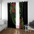 New Zealand Chameleon and Gecko Window Curtain Maori Silver Fern and Pohutukawa Decoration