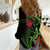 New Zealand Chameleon and Gecko Women Casual Shirt Maori Silver Fern and Pohutukawa Decoration