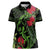 New Zealand Chameleon and Gecko Women Polo Shirt Maori Silver Fern and Pohutukawa Decoration