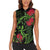 New Zealand Chameleon and Gecko Women Sleeveless Polo Shirt Maori Silver Fern and Pohutukawa Decoration