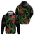 New Zealand Chameleon and Gecko Zip Hoodie Maori Silver Fern and Pohutukawa Decoration