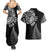 Personalised New Zealand Maori Art Tattoo and Silver Fern Couples Matching Summer Maxi Dress and Hawaiian Shirt