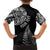 Personalised New Zealand Maori Art Tattoo and Silver Fern Family Matching Short Sleeve Bodycon Dress and Hawaiian Shirt