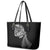 Personalised New Zealand Maori Art Tattoo and Silver Fern Leather Tote Bag