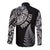 Personalised New Zealand Maori Art Tattoo and Silver Fern Long Sleeve Button Shirt