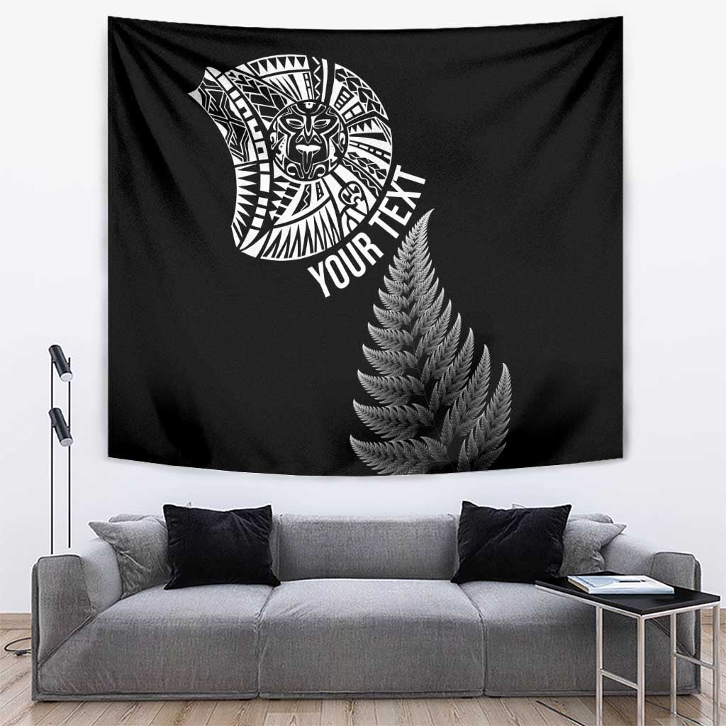 Personalised New Zealand Maori Art Tattoo and Silver Fern Tapestry