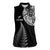 Personalised New Zealand Maori Art Tattoo and Silver Fern Women Sleeveless Polo Shirt