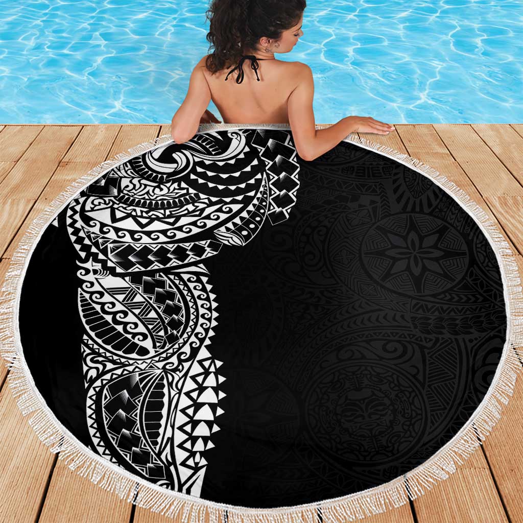 Polynesian Art Traditional Tattoo Pattern Beach Blanket LT03 - Polynesian Pride