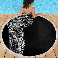Polynesian Art Traditional Tattoo Pattern Beach Blanket LT03 - Polynesian Pride