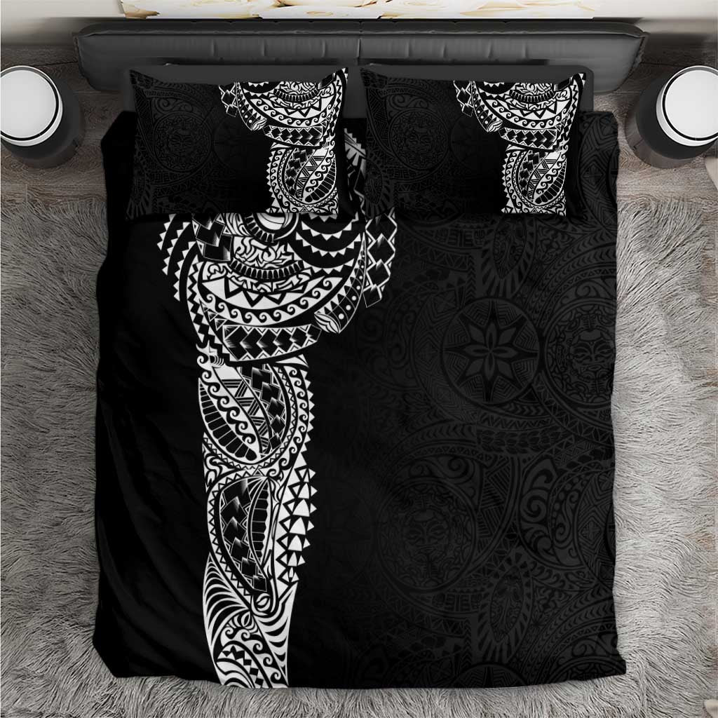 Polynesian Art Traditional Tattoo Pattern Bedding Set LT03 Black - Polynesian Pride