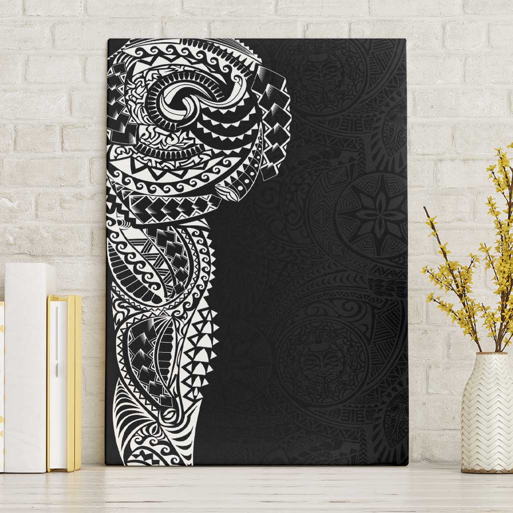 Polynesian Art Traditional Tattoo Pattern Canvas Wall Art LT03 Without Frame Black - Polynesian Pride