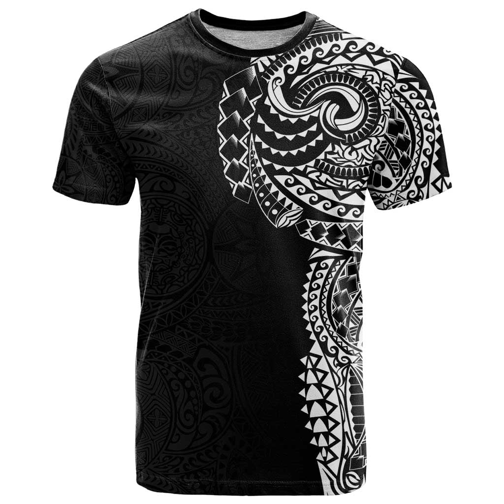 Polynesian Art Traditional Tattoo Pattern T Shirt LT03 Black - Polynesian Pride